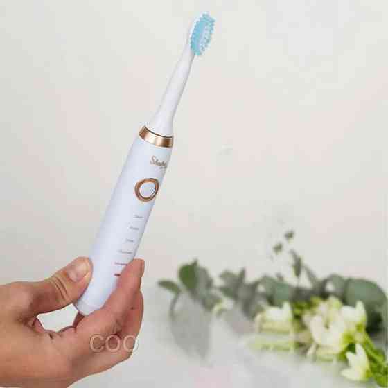 Электрическая зубная щетка Shuke с 4 насадками / Аккумуляторная зубная щетка / Ультразвуковая электрощетка Киев