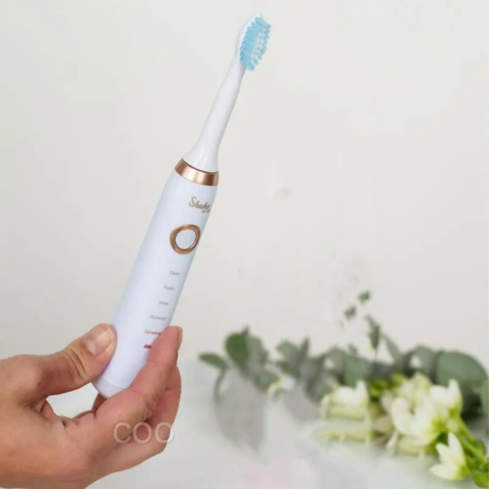 Электрическая зубная щетка Shuke с 4 насадками / Аккумуляторная зубная щетка / Ультразвуковая электрощетка Киев - изображение 2