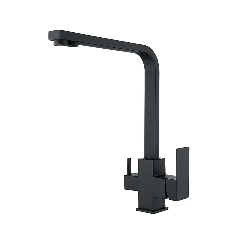 Кухонный смеситель Zerix KUB-021 Black с питьевой водой из нержавеющей стали SUS304 (ZX4856) Харьков - изображение 1