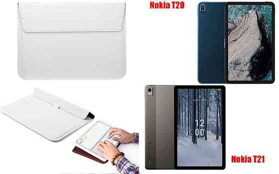 Чохол-конверт VitoCase для Nokia T20, Nokia T21, з функцією підставки для планшета Білий Київ