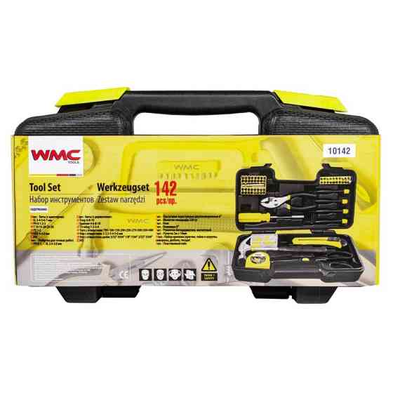 Набір інструментів 142пр(молоток,пасатижі,викрутки,ніж,рулетка,ножиці,біти,витратник) WMC TOOLS WT-10142 Одеса