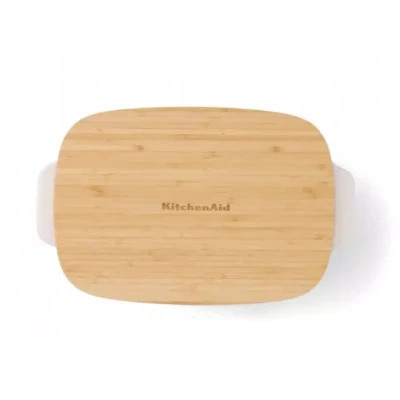 Форма для випікання KitchenAid з кришкою керамогранітна 3,8 л Кремова (CC006109-001) Вінниця - фото 3