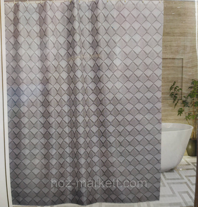 Штора для душа тканевая миранда Van 180 х 200 см светло оливковый Харьков - изображение 1