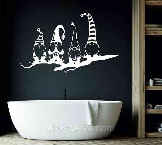 Декоративне настінне Панно «Гноміки», Декор на стіну 110*66 см , Білий Київ