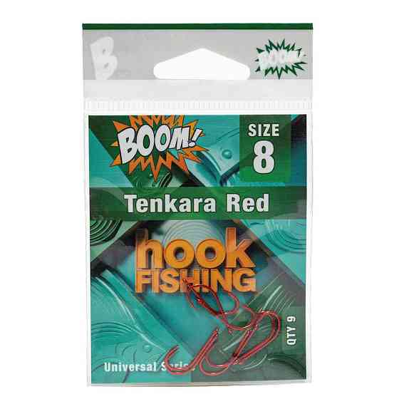 Гачок для мирної риби Tenkara Red №8 (9 шт/уп) (RED) ТМ BOOM Київ