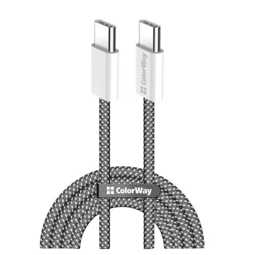 Кабель USB PD Type-C/Type-C ColorWay CW-CBPDCC061-BK 3,0A 60W 1м чорний Житомир
