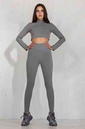 Лосини у рубчик з пуш-ап TotalFit LG146 XL, Серый Киев