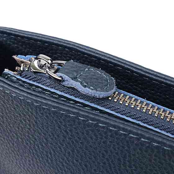 Повседневная женская сумка на плечо из натуральной кожи Vintage 22911 Голубой Киев