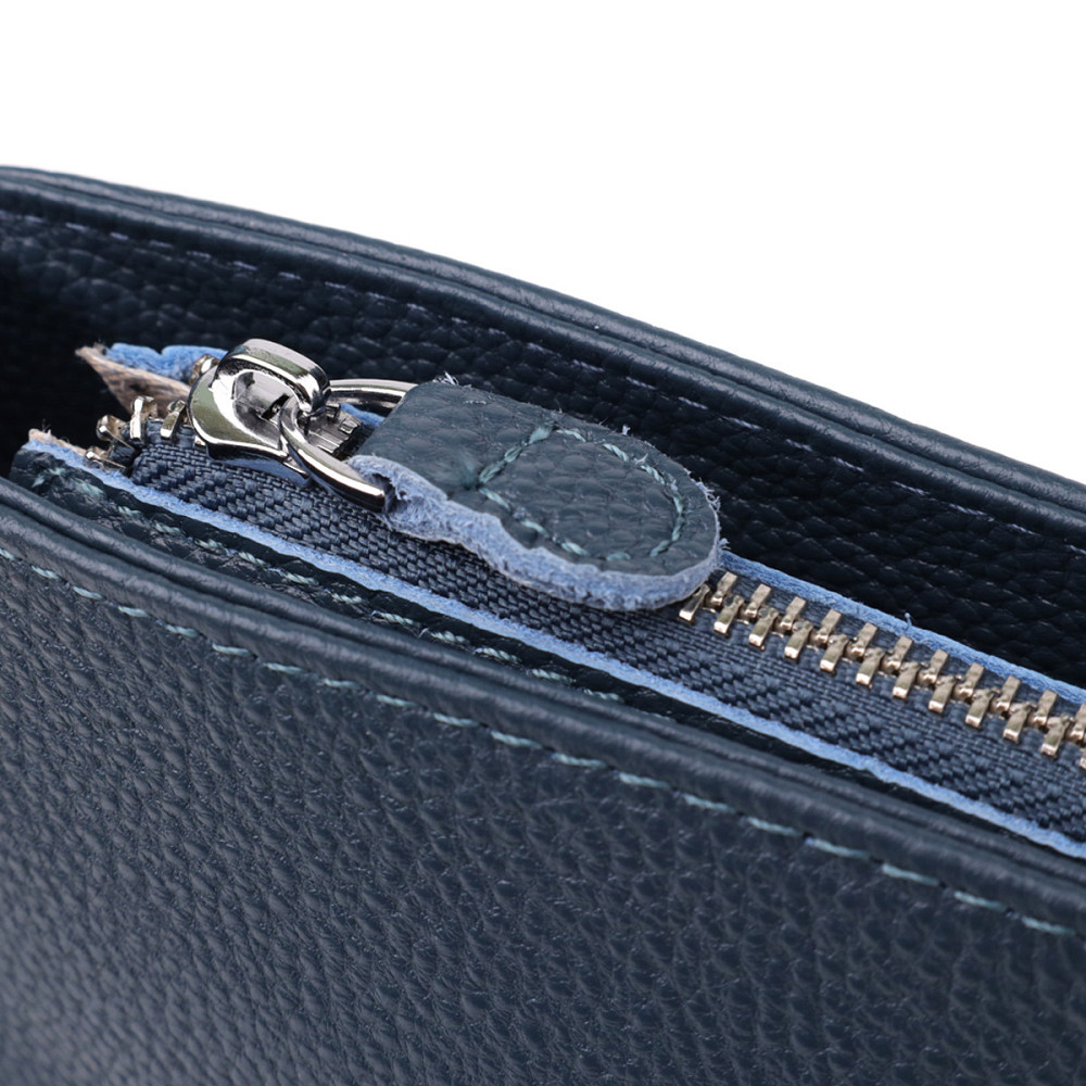 Повседневная женская сумка на плечо из натуральной кожи Vintage 22911 Голубой Киев - изображение 6