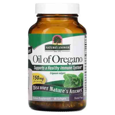 Травы Nature's Answer Масло орегано, 150 мг, Oil of Oregano, 90 гелевых капсул (NTA-16308) Винница