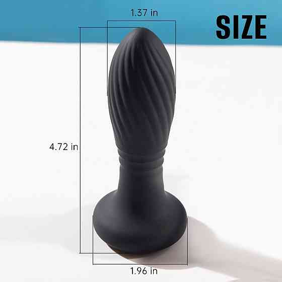 Анальна пробка - Thrusting Anal Plug Black Sex Aura Київ