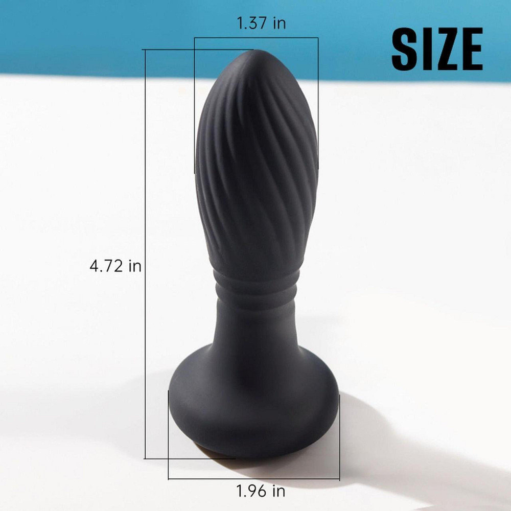 Анальна пробка - Thrusting Anal Plug Black Sex Aura Київ - фото 3