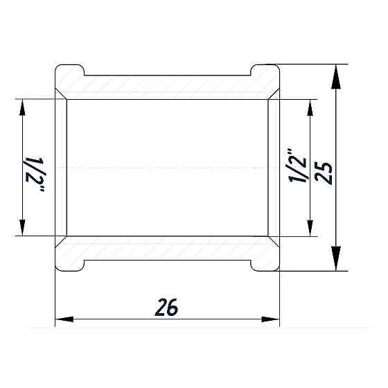 Муфта 1/2″ВВ нержавіюча SM331S OPTIMUM (000031509) Київ
