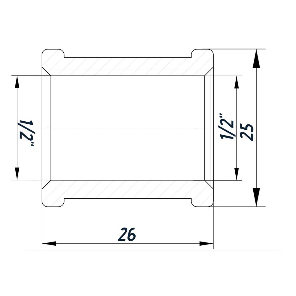 Муфта 1/2″ВВ нержавіюча SM331S OPTIMUM (000031509) Київ - фото 2