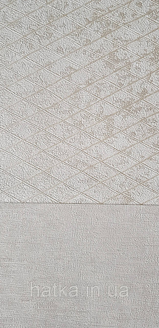 Шпалери вінілові на флізеліні Marburg Aura метрові смуги сіточкою структурні світло-бежеві пісочні Київ - фото 3