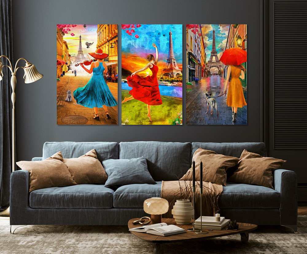 Модульная картина в гостиную / спальню   Дівчата     ART-018_3A 100х150 см Киев - изображение 3