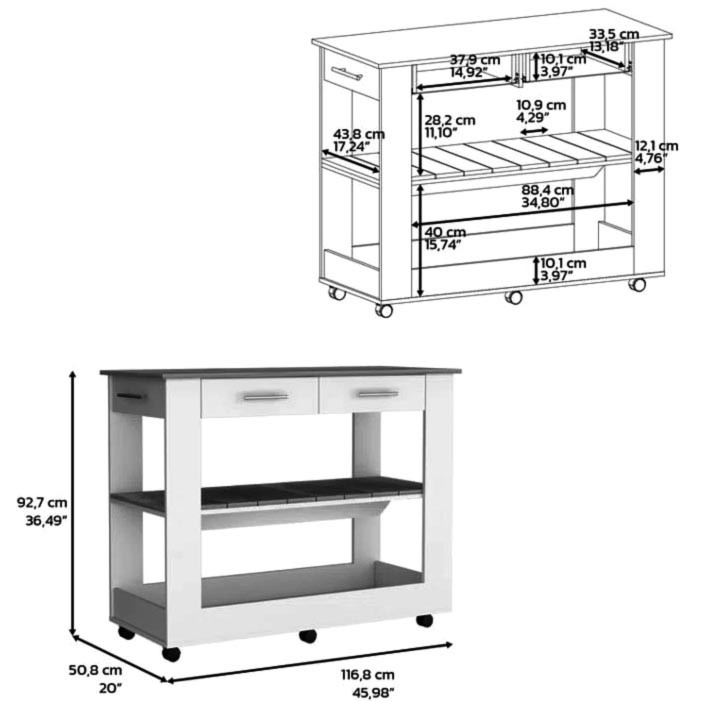 Стіл-візок "Америкус" зефір-капучино Миколаїв - фото 2