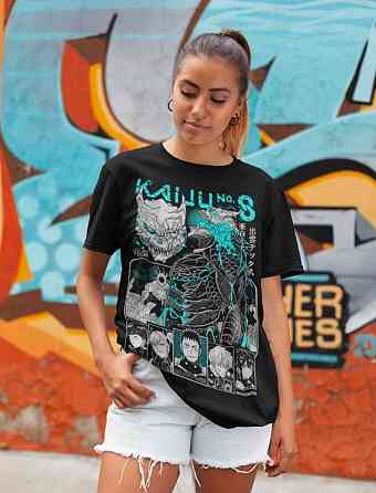 Футболка аниме Каиджу Но Мина Схиро оверсайз (S/M/L) Черний AnimeJ1040 Днепр