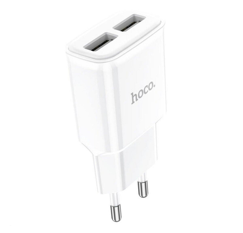 Мережевий зарядний пристрій HOCO C88A Star dual port charger, колір білий 6931474749499 Одеса - фото 1