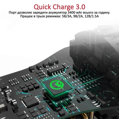 FM модулятор Promate SmarTune 2+ BLUETOOTH 5.0 USB QC 3.0 AUX/SD/USB BLACK (smartune-2+.black) Вінниця - фото 5