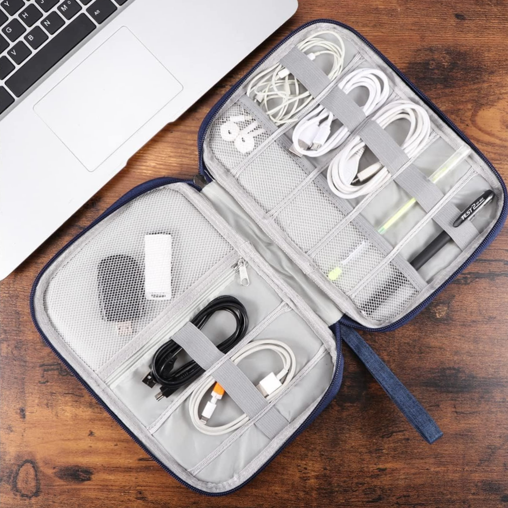 Сумка портативная для гаджетов и акссесуаров,дорожняя,синяя Каменец-Подольский - изображение 8