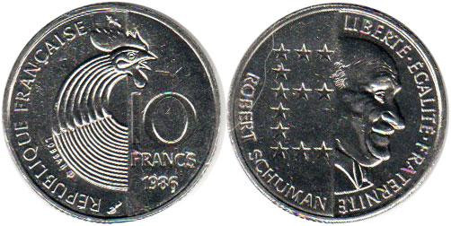 Франция 10 франков 1986 год. Пятая республика Полтава - изображение 1