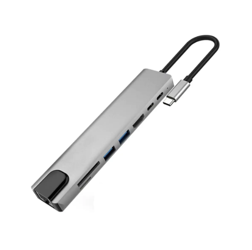 Універсальний концентратор USB для MacBook на 8-Port USB TypeC 3.0 Mini Hub SD, TF, RJ 45 Вінниця