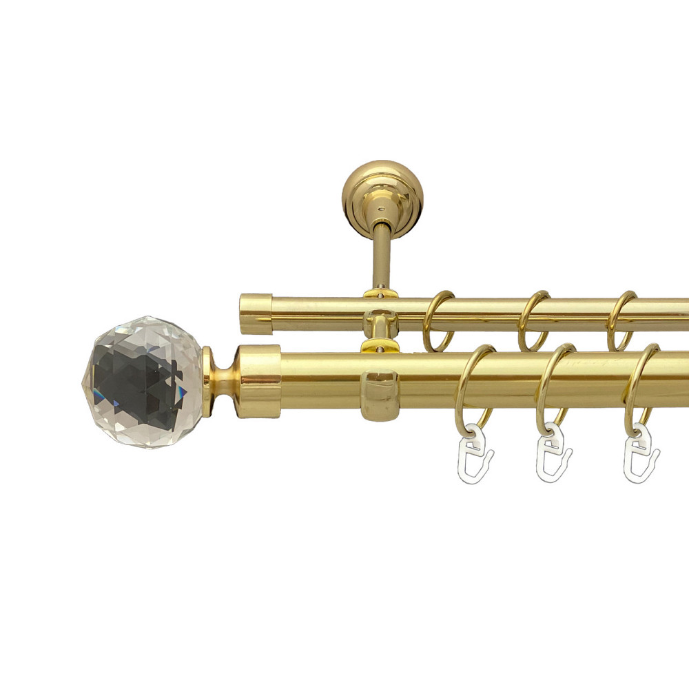 Карниз Orvit Люміера металевий дворядний відкритий Золото 25\19 мм 200 см (00-00012819) Львов - изображение 1