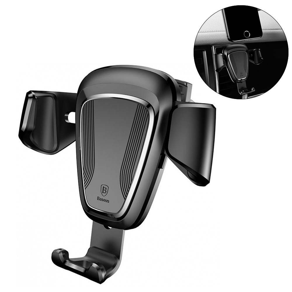 Універсальний автомобільний тримач док-станція Baseus для телефону Car Holder Gravity SUYL-01 (Чорний, Пластик) Миколаїв - фото 1