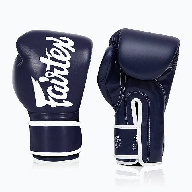 Боксерські рукавиці Fairtex BGV14 Blue 12 унцій (бинти в комплекті) Кам'янське - фото 3