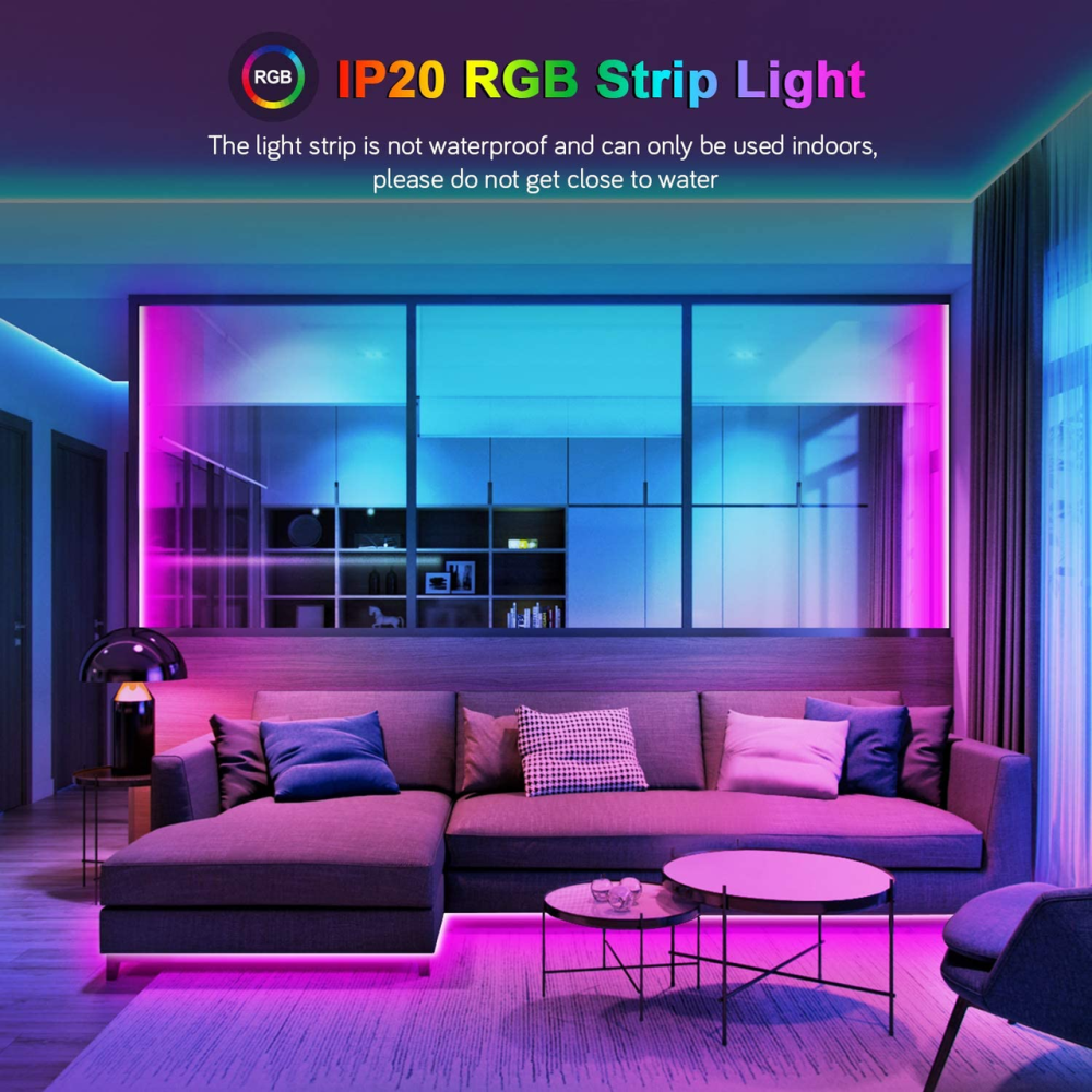 Розумна світлодіодна LED стрічка Maxcio Smart 5 м, Wi-Fi RGB, керування зі смартфона, сумісна з Alexa та Google Home Київ - фото 6