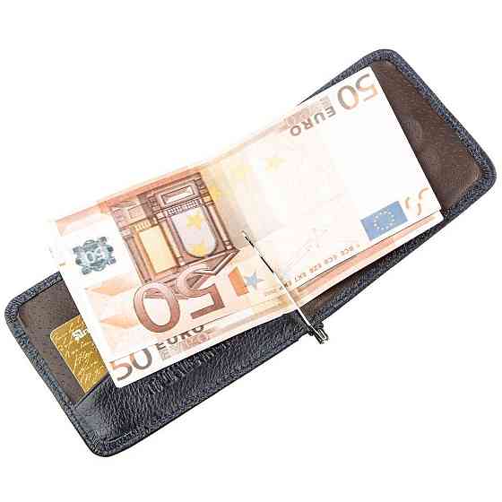 Практичний Затискач для чоловіків на магніті ST Leather 18939 Синій Київ