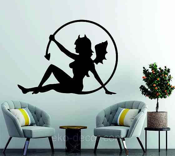 Декоративное настенное Панно «Дьяволица», Декор на стену 70*52 см, Черный Киев