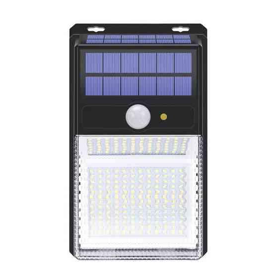 Світильник світлодіодний настінний на сонячній батареї з датчиком руху (228 світлодіодів SMD) Одеса