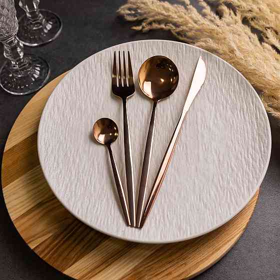 Набор столовых приборов на 6 персон, 24 предмета, бронза Киев