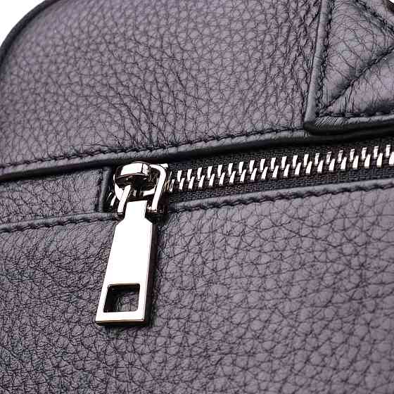 Вместительный портфель для мужчин из натуральной кожи Vintage 23043 Черный Киев