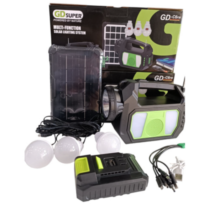 Ручной фонарь-прожектор GD-C 6 FM GT-004, LED-светом и удобной ручкой для переноски Одесса - изображение 2