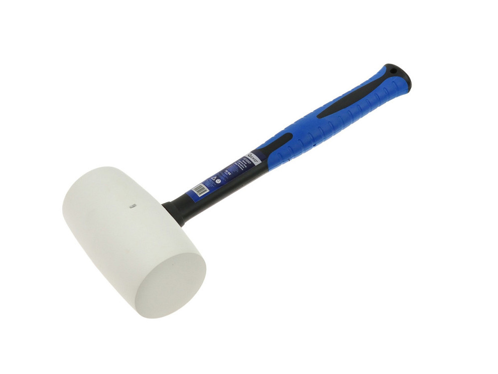 Киянка "GeKo"-premium гумова біла з ручкою зі скловолокна покритого TPR 1.100 г Киев - изображение 4