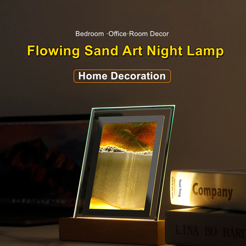 АККУМУЛЯТОР Рамка с кварцевым песком БОЛЬШАЯ 22х21,5см, деревянная подставка Оранжевая Кременчуг - изображение 5