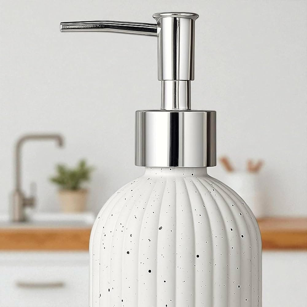 Диспенсер скляний матовий для рідкого мила White 440 мл Вінниця - фото 2