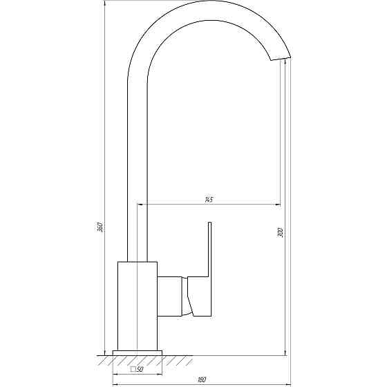 Смеситель для кухни Globus Lux Milano GLM-203SQ-BB (000021214) Киев