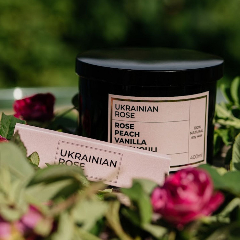 Свеча ароматизированная большая Ukrainian Rose 400 мл Киев - изображение 3