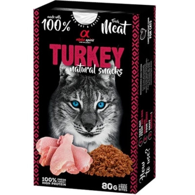 Лакомство для котов Alpha Spirit Cat Turkey Natural Snacks с индейкой 80 г (8436586311766) Винница - изображение 1