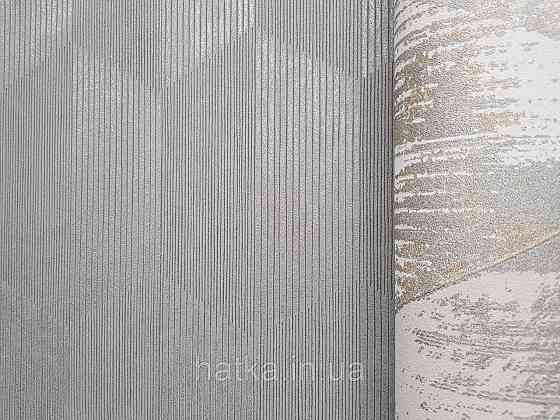 Шпалери вінілові на флізеліні AS creation Geo Effect 0.53х10 геометрія структурні 3д сірі срібло 38592-3 Київ