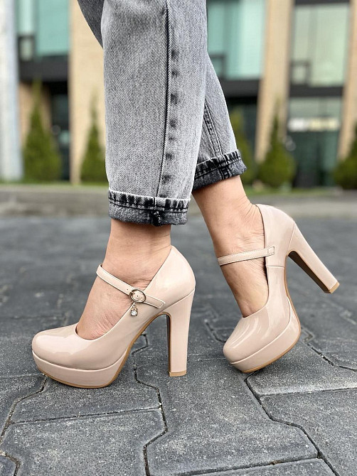 Туфлі жіночі STILLETA бежеві еко-лак каблук 11см (D280-J250-4) Коломия - фото 10