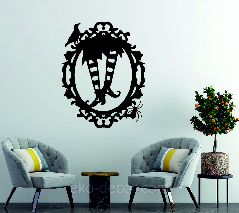 Декоративное настенное Панно «Ведьмины ноги», Декор на стену 110*86 см, Черный Киев - изображение 1