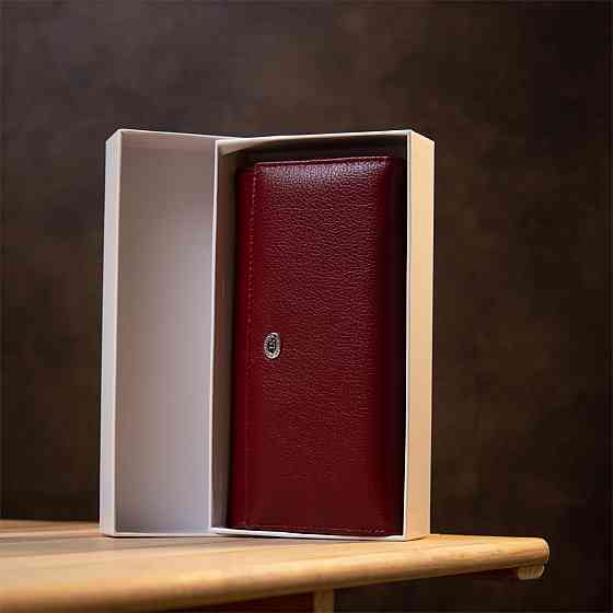 Сучасний гаманець для жінок ST Leather 19392 Темно-червоний Київ