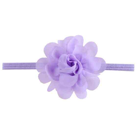 Детская повязка на голову с шифоновым цветком one size сиреневый Киев