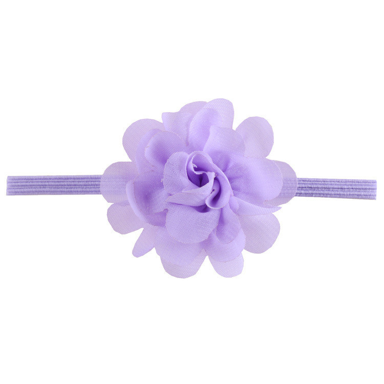 Дитяча пов'язка на голову із шифоновим бантом one size бузковий Київ - фото 1