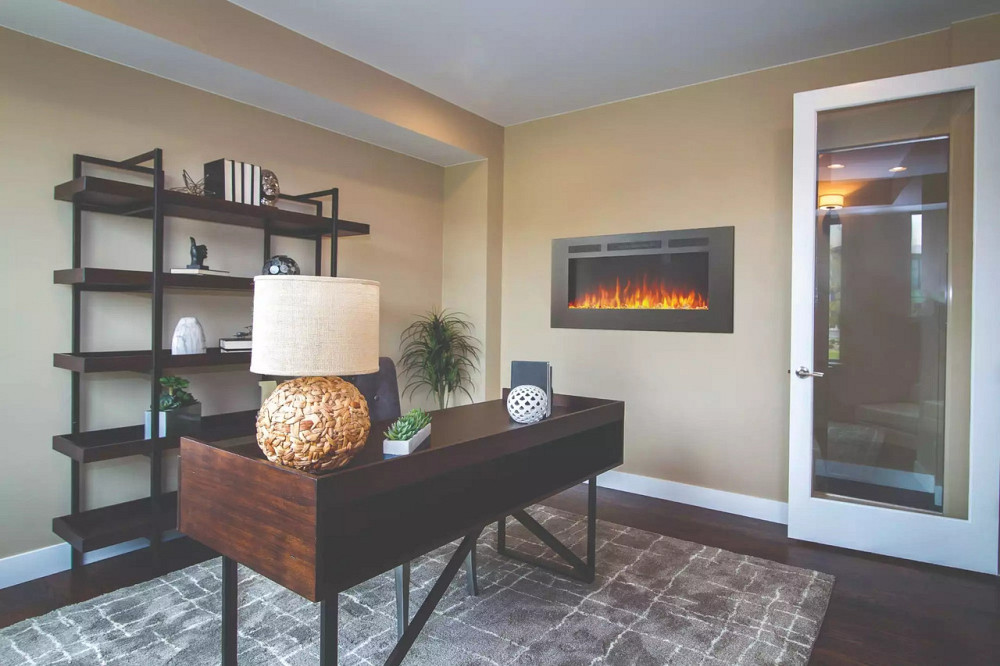 Камін електричний горизонтальний Allure Phantom 42 з металевою сіткою, чорний мат (NEFL42FH-MT-EU) Код: 010734 Ровно - изображение 7